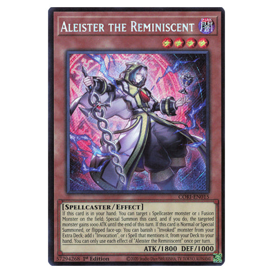 Aleister the Reminiscent CORI-EN015a card from the Yu-Gi-Oh! set Chaos Origins