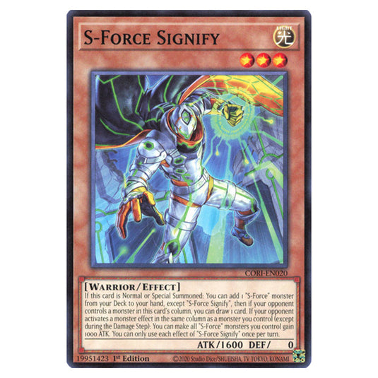 S-Force Signify CORI-EN020 card from the Yu-Gi-Oh! set Chaos Origins