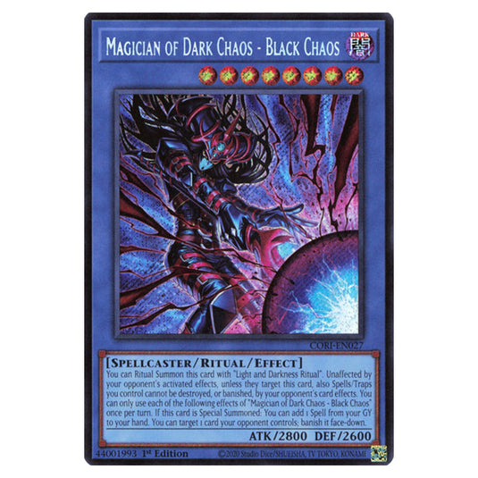 Magician of Dark Chaos - Black Chaos CORI-EN027 card from the Yu-Gi-Oh! set Chaos Origins