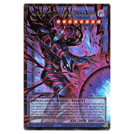 Magician of Dark Chaos - Black Chaos (Extended Art) CORI-EN027a card from the Yu-Gi-Oh! set Chaos Origins