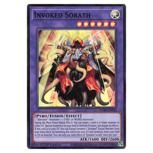 Invoked Sorath CORI-EN030 card from the Yu-Gi-Oh! set Chaos Origins