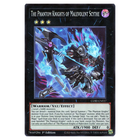 The Phantom Knights of Malevolent Scythe CORI-EN037 card from the Yu-Gi-Oh! set Chaos Origins