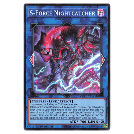 S-Force Nightcatcher CORI-EN040 card from the Yu-Gi-Oh! set Chaos Origins