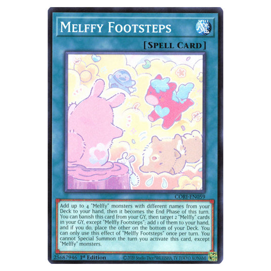 Melffy Footsteps CORI-EN059 card from the Yu-Gi-Oh! set Chaos Origins