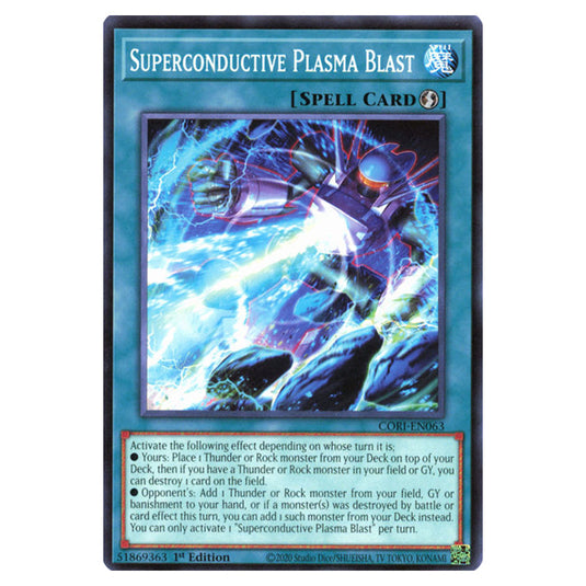 Superconductive Plasma Blast CORI-EN063 card from the Yu-Gi-Oh! set Chaos Origins