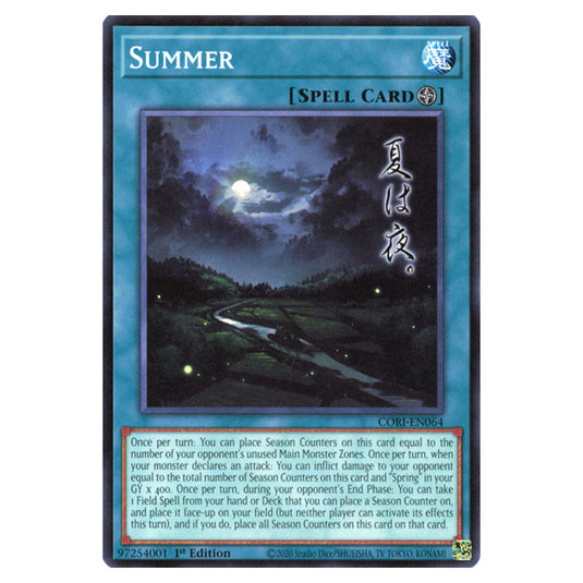 Summer CORI-EN064 card from the Yu-Gi-Oh! set Chaos Origins