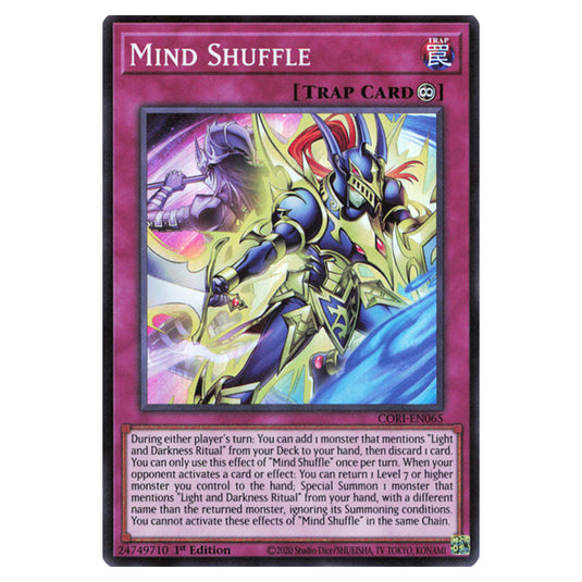 Mind Shuffle CORI-EN065 card from the Yu-Gi-Oh! set Chaos Origins