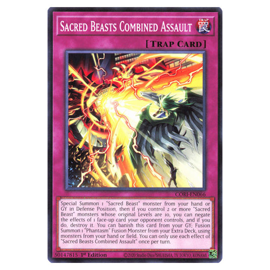 Sacred Beasts Combined Assault CORI-EN066 card from the Yu-Gi-Oh! set Chaos Origins