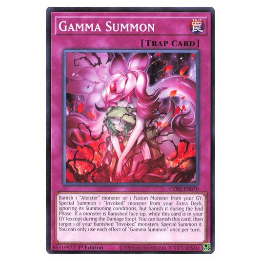 Gamma Summon CORI-EN070 card from the Yu-Gi-Oh! set Chaos Origins