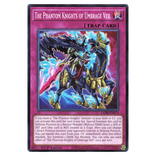 The Phantom Knights of Umbrage Veil CORI-EN073 card from the Yu-Gi-Oh! set Chaos Origins
