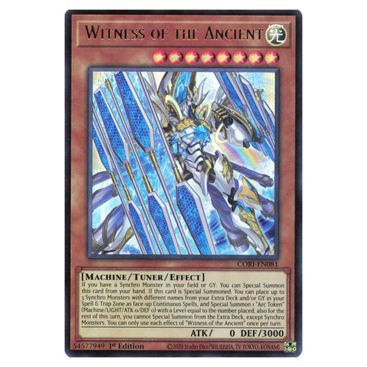 Witness of the Ancient CORI-EN081 card from the Yu-Gi-Oh! set Chaos Origins
