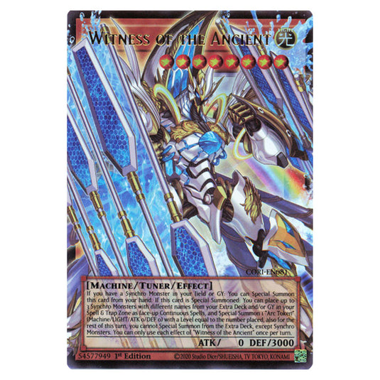 Witness of the Ancient (Extended Art) CORI-EN081a card from the Yu-Gi-Oh! set Chaos Origins