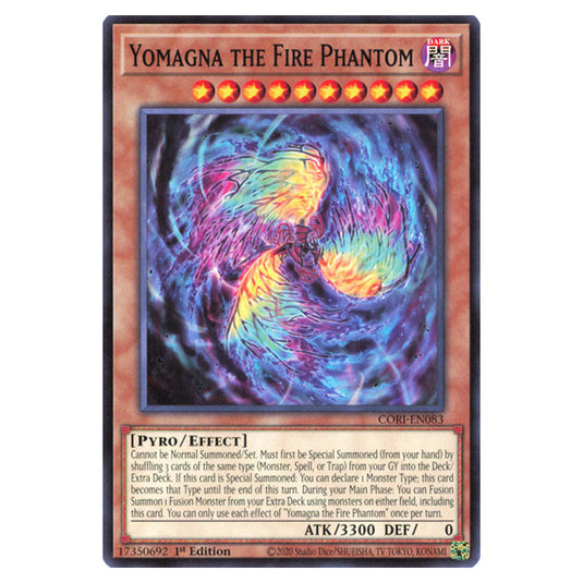 Yomagna the Fire Phantom CORI-EN083 card from the Yu-Gi-Oh! set Chaos Origins