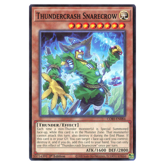 Thundercrash Snarecrow CORI-EN084 card from the Yu-Gi-Oh! set Chaos Origins