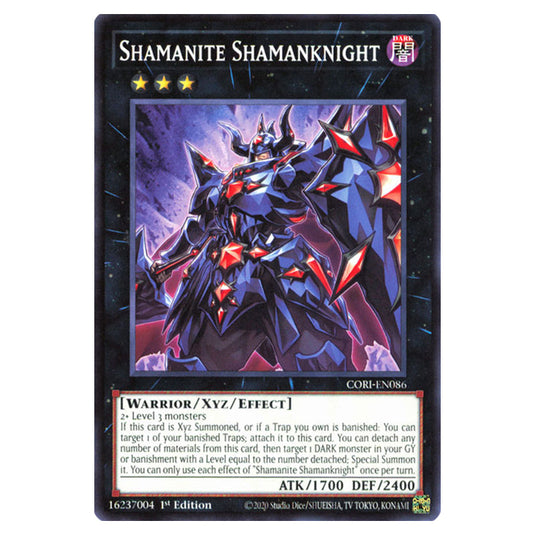 Shamanite Shamanknight CORI-EN086 card from the Yu-Gi-Oh! set Chaos Origins