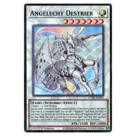 Angelechy Destrier CORI-EN092 card from the Yu-Gi-Oh! set Chaos Origins