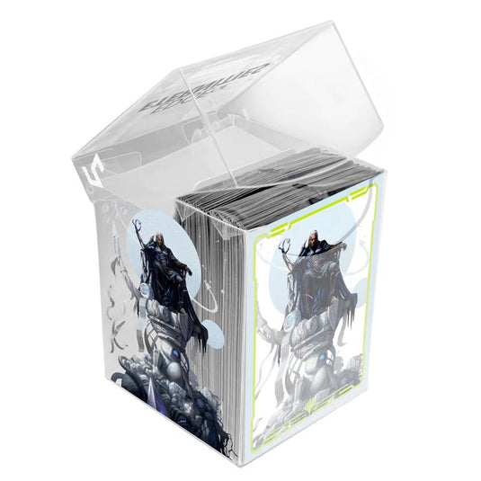 Ultra Pro - Magic The Gathering - Edge of Eternities - 100ct Sleeves and Clear Deck Box - Tezzeret, Cruel Captain