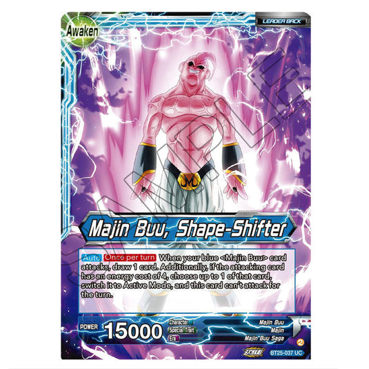 Majin Buu Blue card from the Dragon Ball Super Card Game set Legend of the Dragon Balls