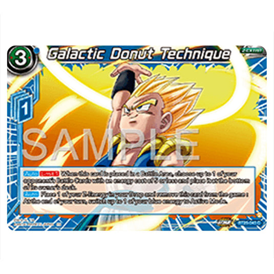 Galactic Donut Technique Blue card from the Dragon Ball Super Card Game set Legend of the Dragon Balls