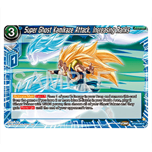 Super Ghost Kamikaze Attack, Increasing Ranks Blue card from the Dragon Ball Super Card Game set Legend of the Dragon Balls