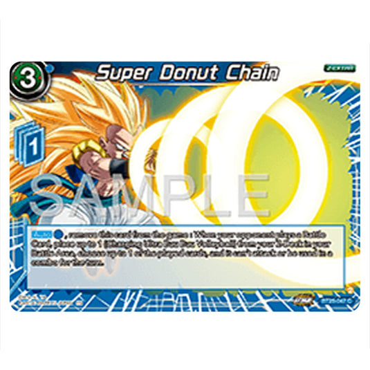 Super Donut Chain Blue card from the Dragon Ball Super Card Game set Legend of the Dragon Balls