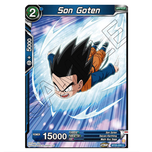 Son Goten Blue card from the Dragon Ball Super Card Game set Legend of the Dragon Balls