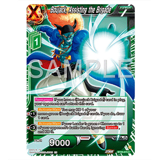 Boujack, Assisting the Brigade Green card from the Dragon Ball Super Card Game set Legend of the Dragon Balls