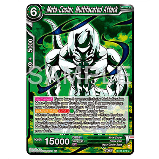 Meta-Cooler, Multifaceted Attack Green card from the Dragon Ball Super Card Game set Legend of the Dragon Balls