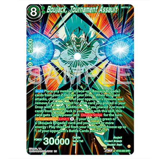 Boujack, Tournament Assault Green card from the Dragon Ball Super Card Game set Legend of the Dragon Balls