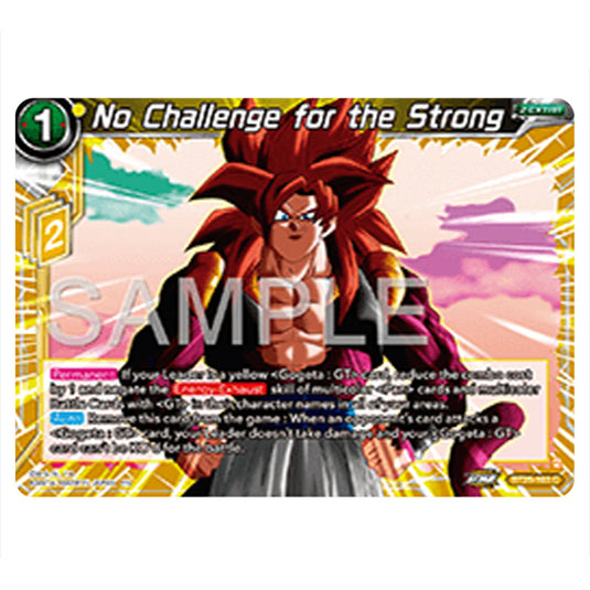 No Challenge for the Strong Yellow card from the Dragon Ball Super Card Game set Legend of the Dragon Balls