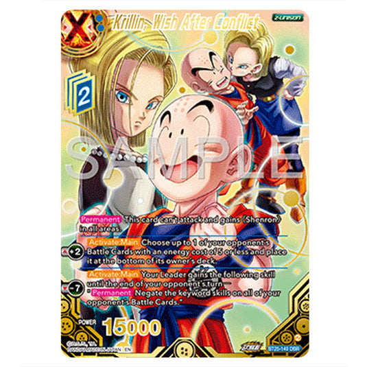 Krillin, Wish After Conflict Blue card from the Dragon Ball Super Card Game set Legend of the Dragon Balls