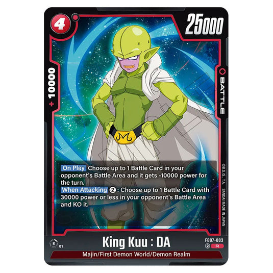 King Kuu : DA FB07-003 card from the Dragon Ball Super Card Game Fusion World set FB07 - Wish for Shenron