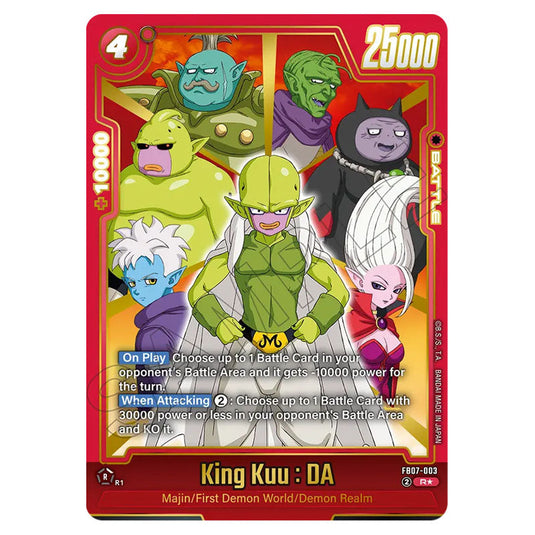 King Kuu : DA FB07-003a card from the Dragon Ball Super Card Game Fusion World set FB07 - Wish for Shenron