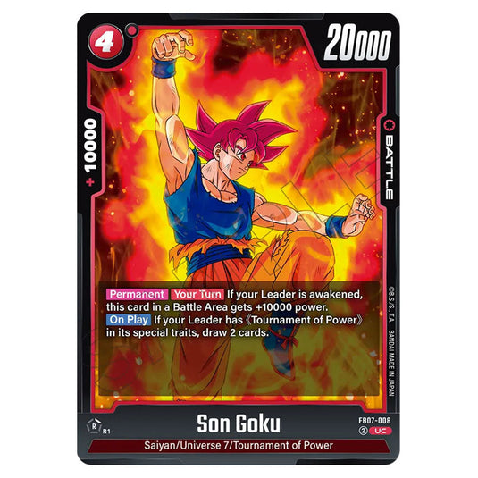 Son Goku FB07-008 card from the Dragon Ball Super Card Game Fusion World set FB07 - Wish for Shenron