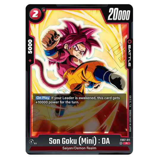 Son Goku (Mini) : DA FB07-011 card from the Dragon Ball Super Card Game Fusion World set FB07 - Wish for Shenron