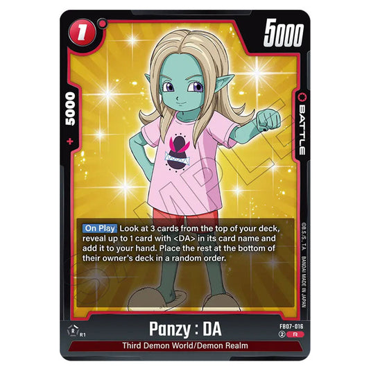 Panzy : DA FB07-016 card from the Dragon Ball Super Card Game Fusion World set FB07 - Wish for Shenron