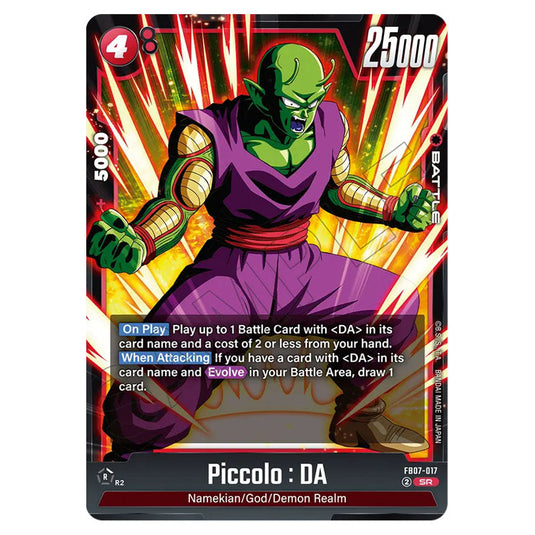 Piccolo : DA FB07-017 card from the Dragon Ball Super Card Game Fusion World set FB07 - Wish for Shenron