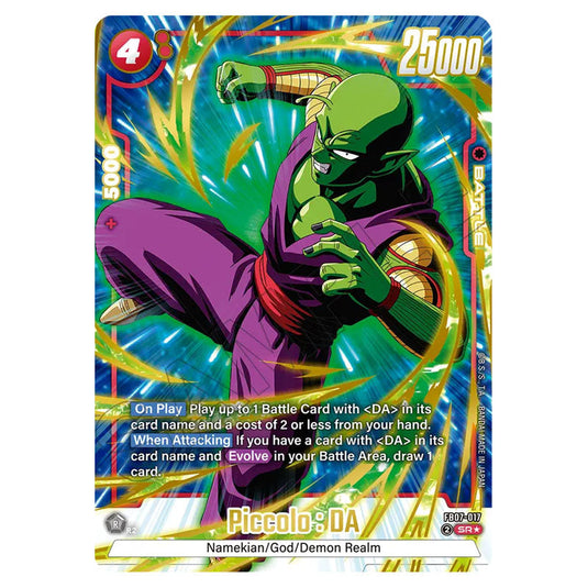 Piccolo : DA FB07-017a card from the Dragon Ball Super Card Game Fusion World set FB07 - Wish for Shenron