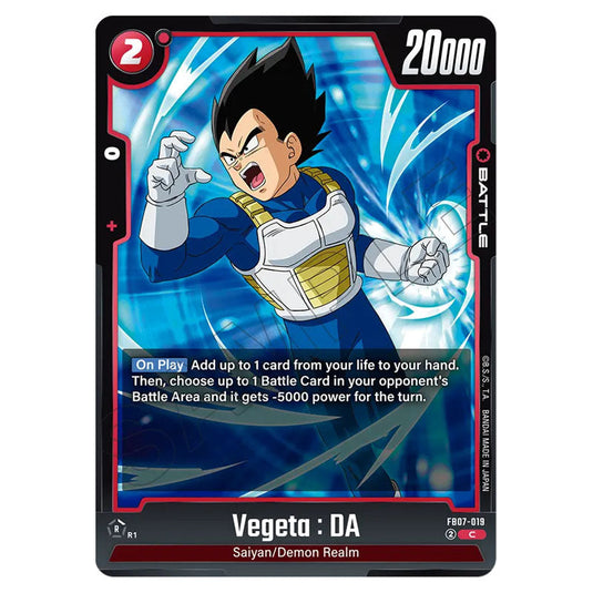 Vegeta : DA FB07-019 card from the Dragon Ball Super Card Game Fusion World set FB07 - Wish for Shenron