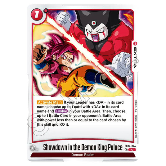 Showdown in the Demon King Palace FB07-024 card from the Dragon Ball Super Card Game Fusion World set FB07 - Wish for Shenron