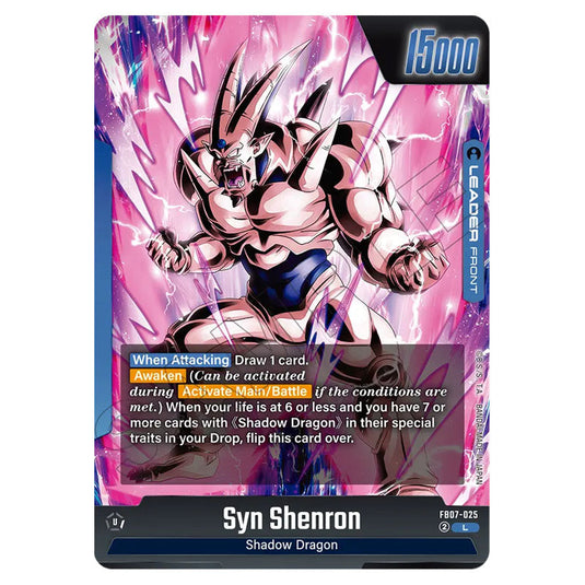 Syn Shenron FB07-025 card from the Dragon Ball Super Card Game Fusion World set FB07 - Wish for Shenron