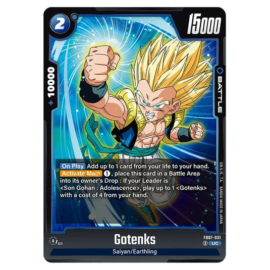 Gotenks FB07-031 card from the Dragon Ball Super Card Game Fusion World set FB07 - Wish for Shenron