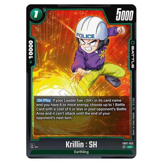 Krillin : SH FB07-053 card from the Dragon Ball Super Card Game Fusion World set FB07 - Wish for Shenron