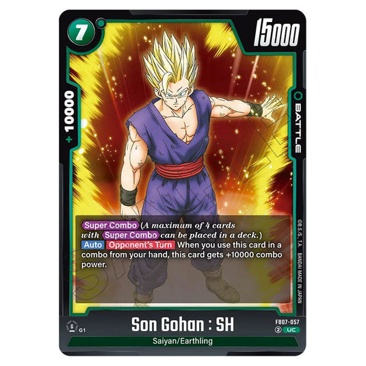 Son Gohan : SH FB07-057 card from the Dragon Ball Super Card Game Fusion World set FB07 - Wish for Shenron
