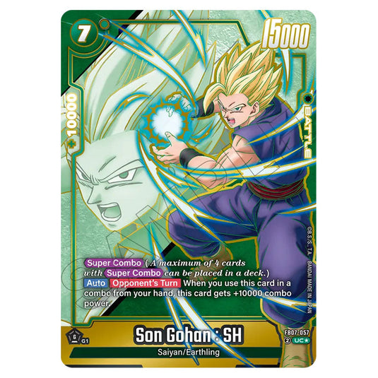 Son Gohan : SH FB07-057a card from the Dragon Ball Super Card Game Fusion World set FB07 - Wish for Shenron