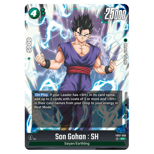 Son Gohan : SH FB07-058 card from the Dragon Ball Super Card Game Fusion World set FB07 - Wish for Shenron