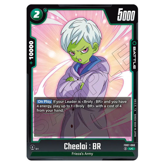 Cheelai : BR FB07-060 card from the Dragon Ball Super Card Game Fusion World set FB07 - Wish for Shenron