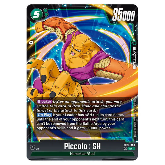 Piccolo : SH FB07-066 card from the Dragon Ball Super Card Game Fusion World set FB07 - Wish for Shenron