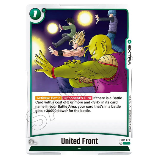 United Front FB07-070 card from the Dragon Ball Super Card Game Fusion World set FB07 - Wish for Shenron