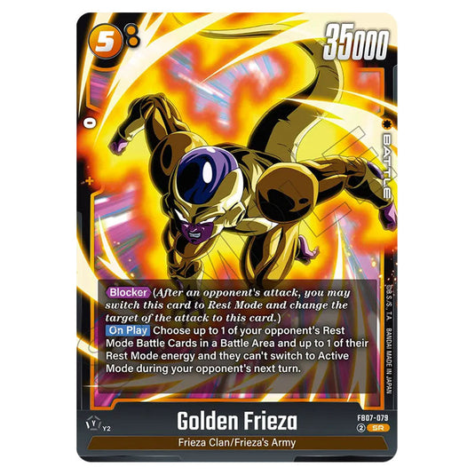 Golden Frieza FB07-079 card from the Dragon Ball Super Card Game Fusion World set FB07 - Wish for Shenron